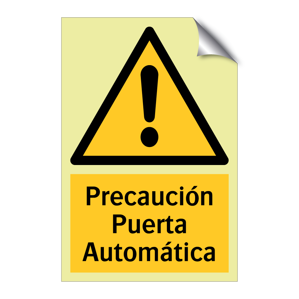 Precaución Puerta Automática