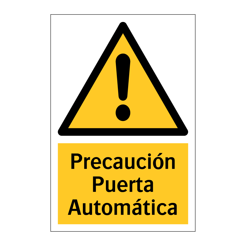 Precaución Puerta Automática