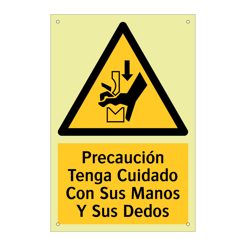 Precaución Tenga Cuidado Con Sus Manos Y Sus Dedos