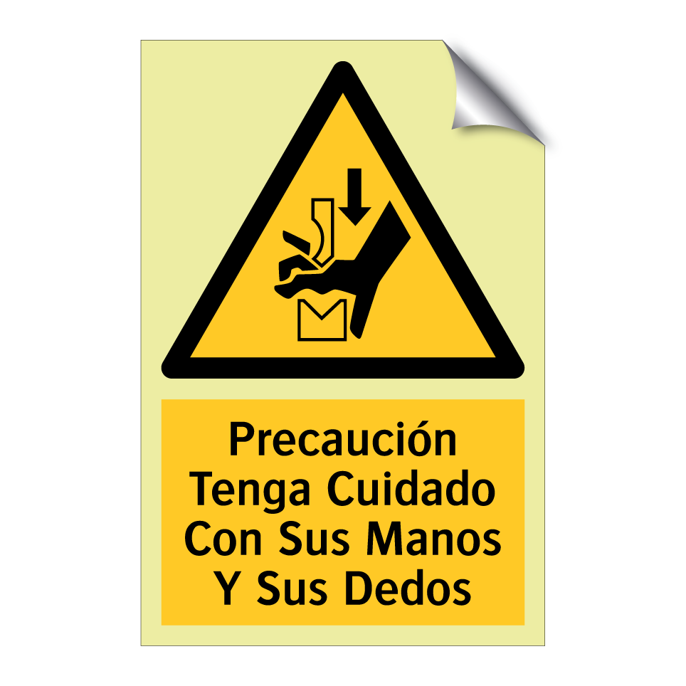 Precaución Tenga Cuidado Con Sus Manos Y Sus Dedos
