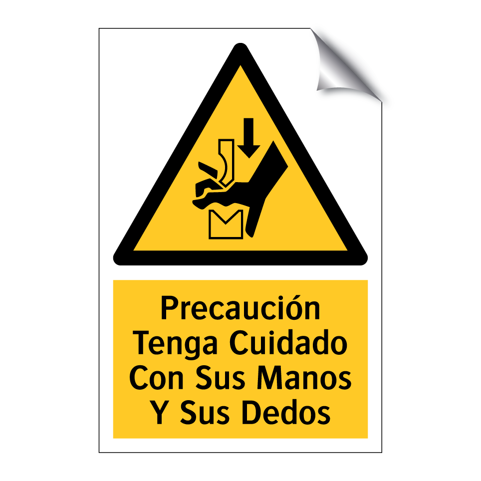 Precaución Tenga Cuidado Con Sus Manos Y Sus Dedos