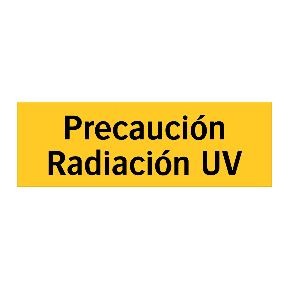 Precaución Radiación UV