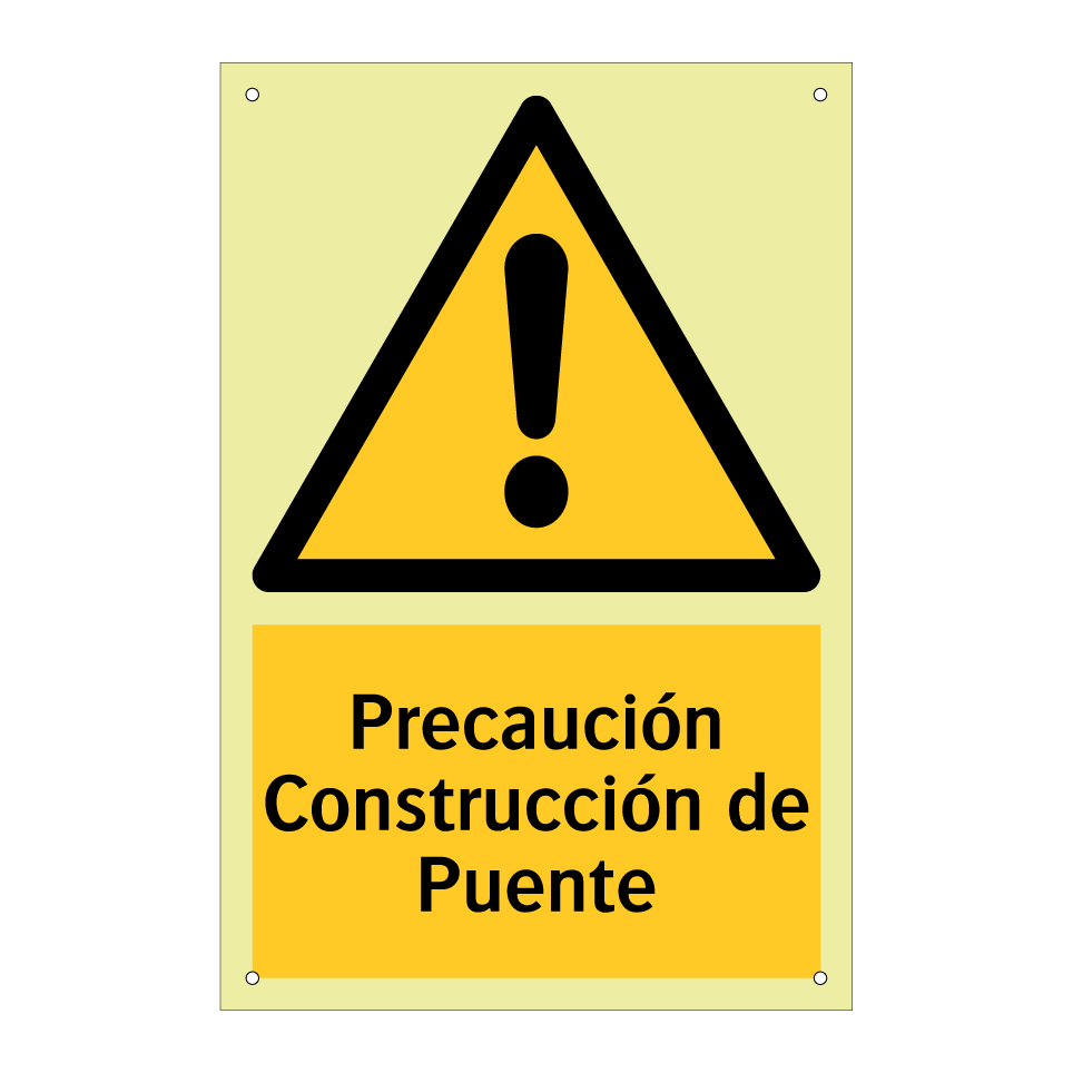 Precaución Construcción de Puente
