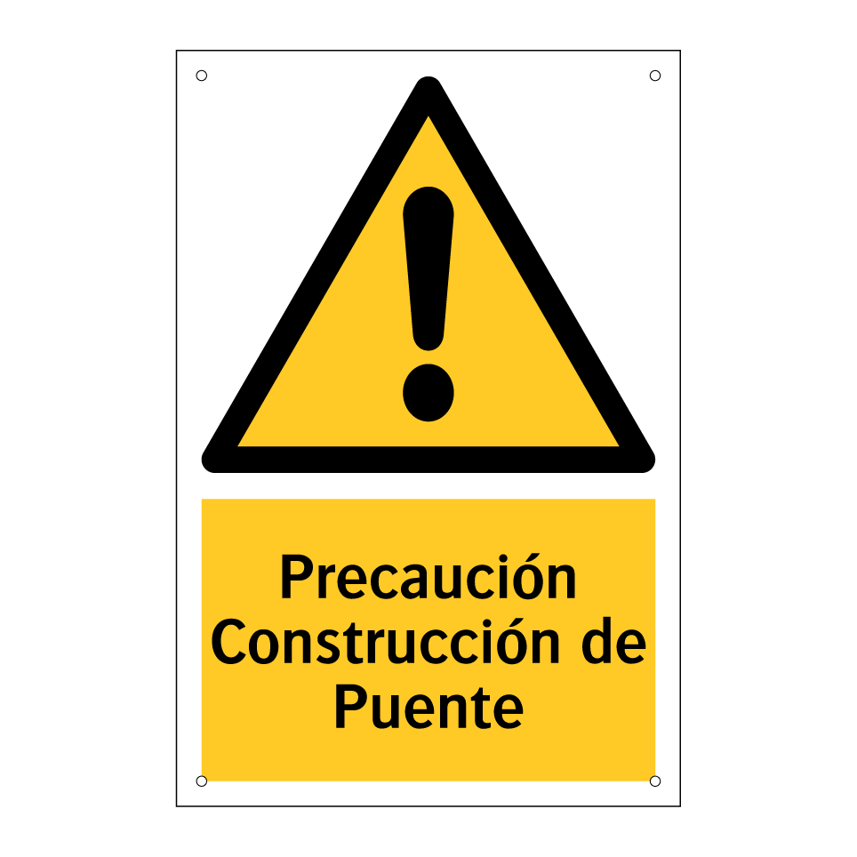 Precaución Construcción de Puente