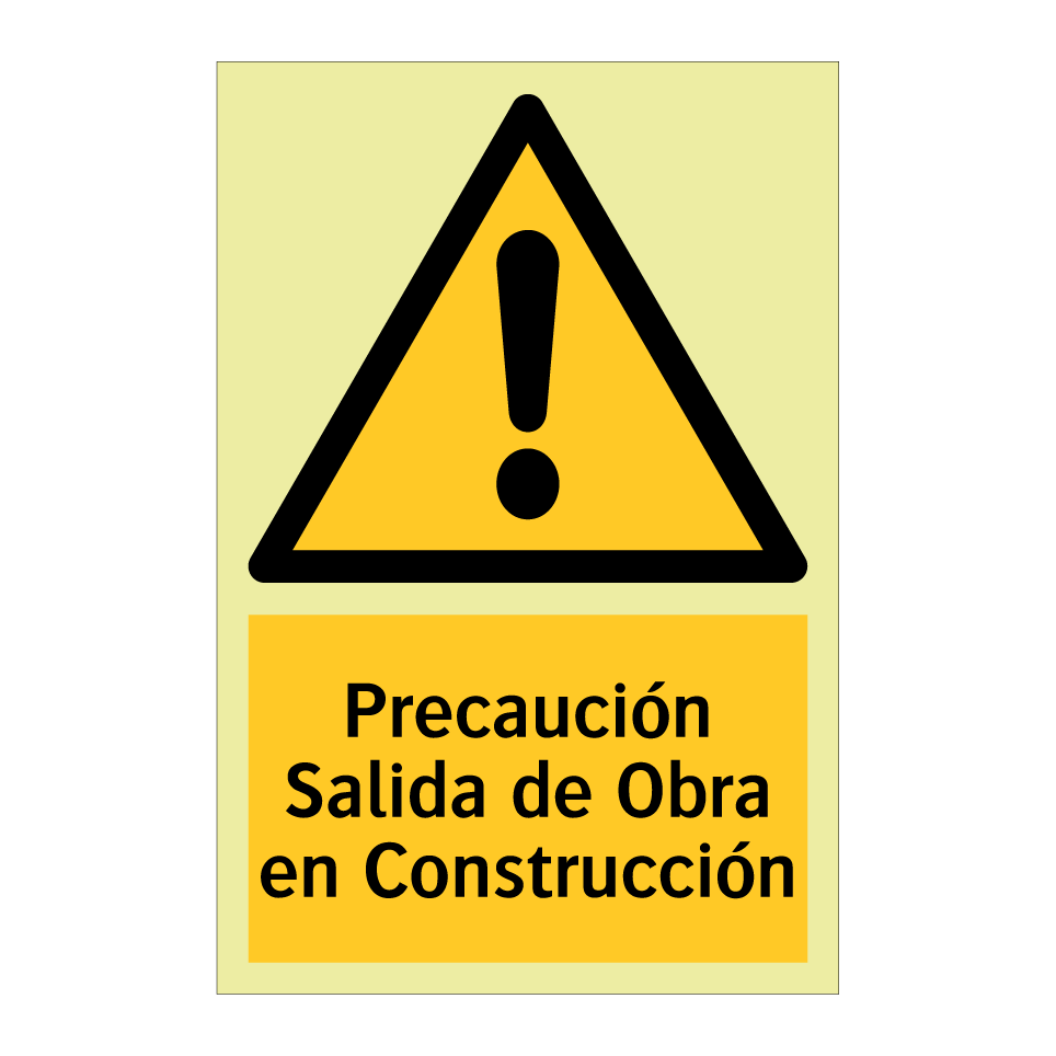 Precaución Salida de Obra en Construcción