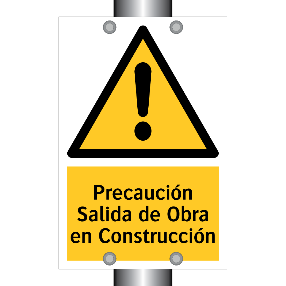 Precaución Salida de Obra en Construcción