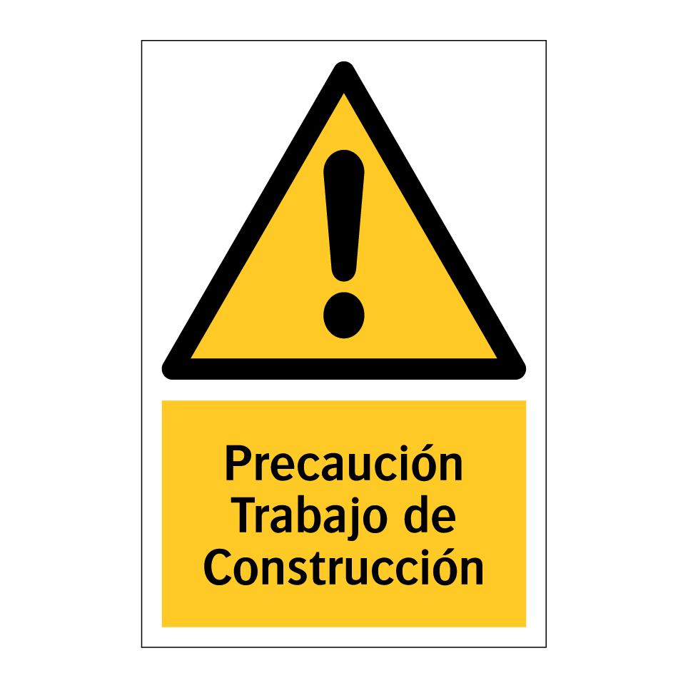 Precaución Trabajo de Construcción
