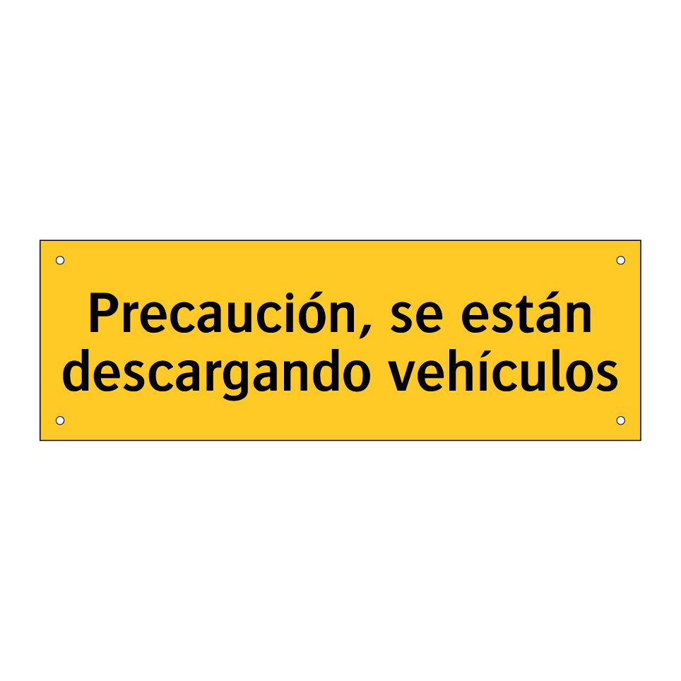 Precaución, se están descargando vehículos