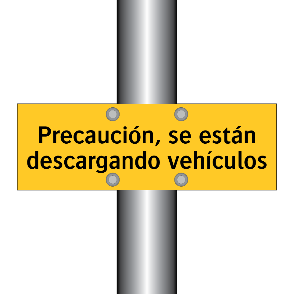 Precaución, se están descargando vehículos