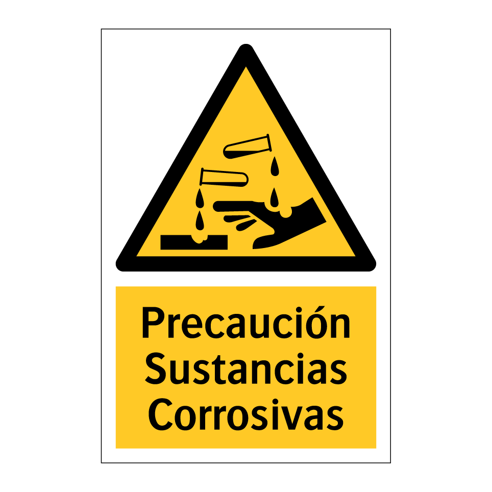 Precaución Sustancias Corrosivas