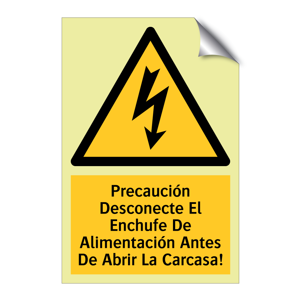 Precaución Desconecte El Enchufe De Alimentación Antes De Abrir La Carcasa!