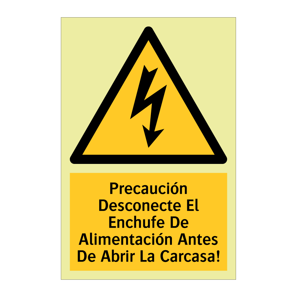 Precaución Desconecte El Enchufe De Alimentación Antes De Abrir La Carcasa!