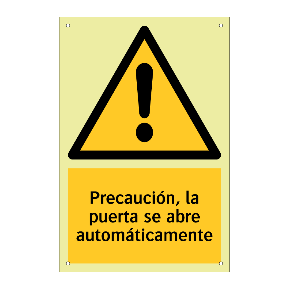 Precaución, la puerta se abre automáticamente
