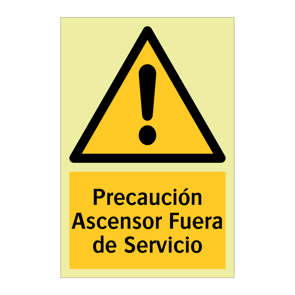 Precaución Ascensor Fuera de Servicio