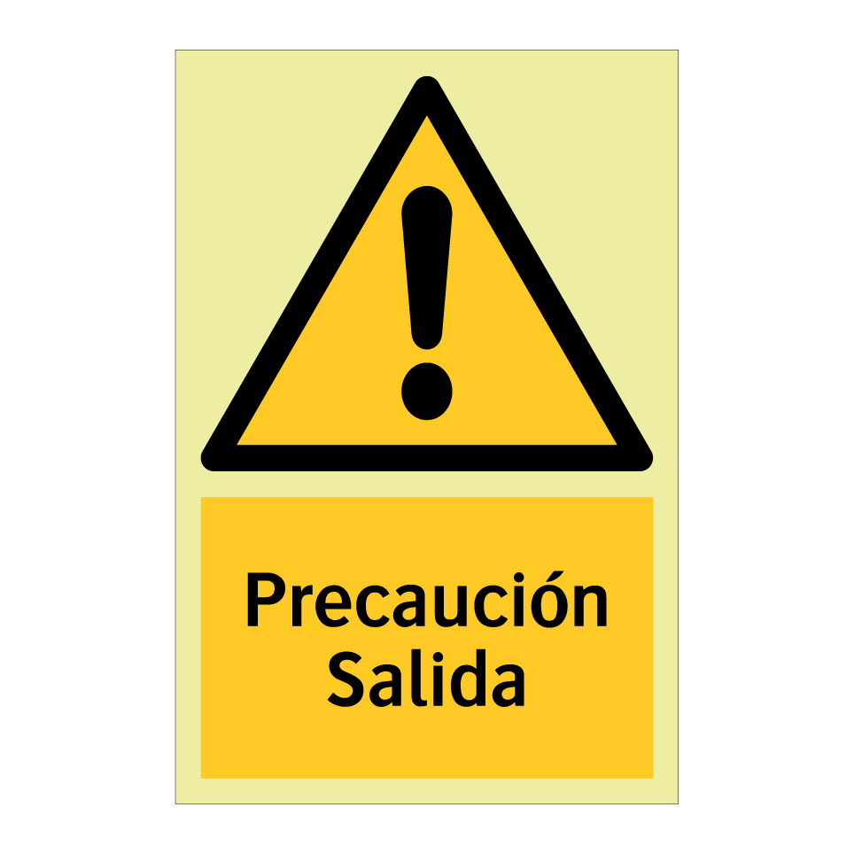 Precaución Salida