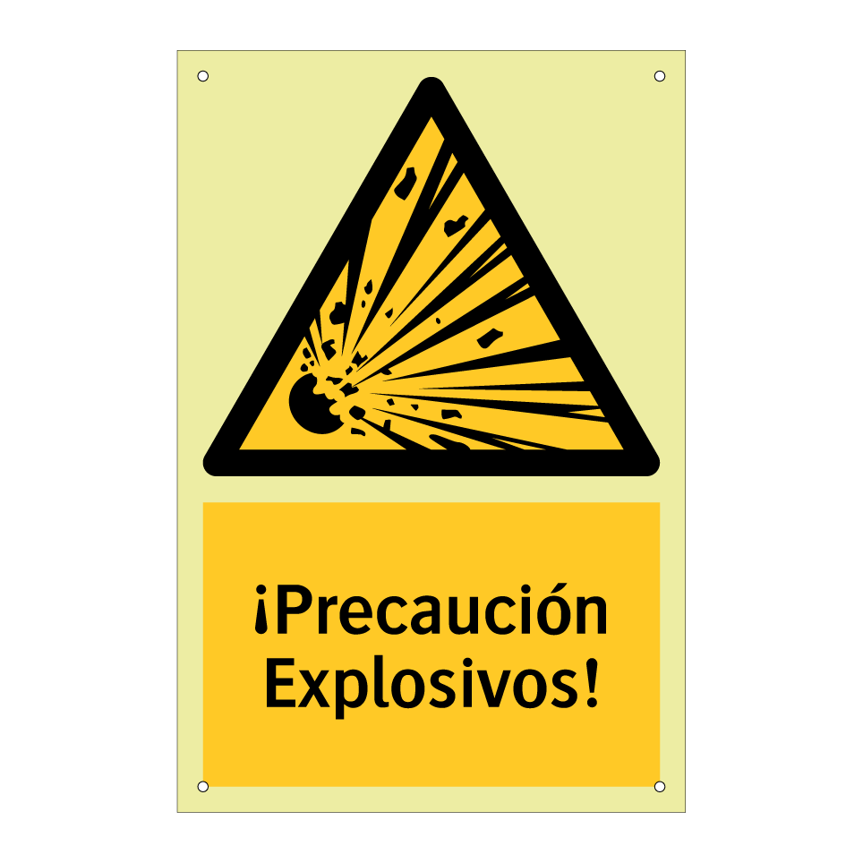 ¡Precaución Explosivos!