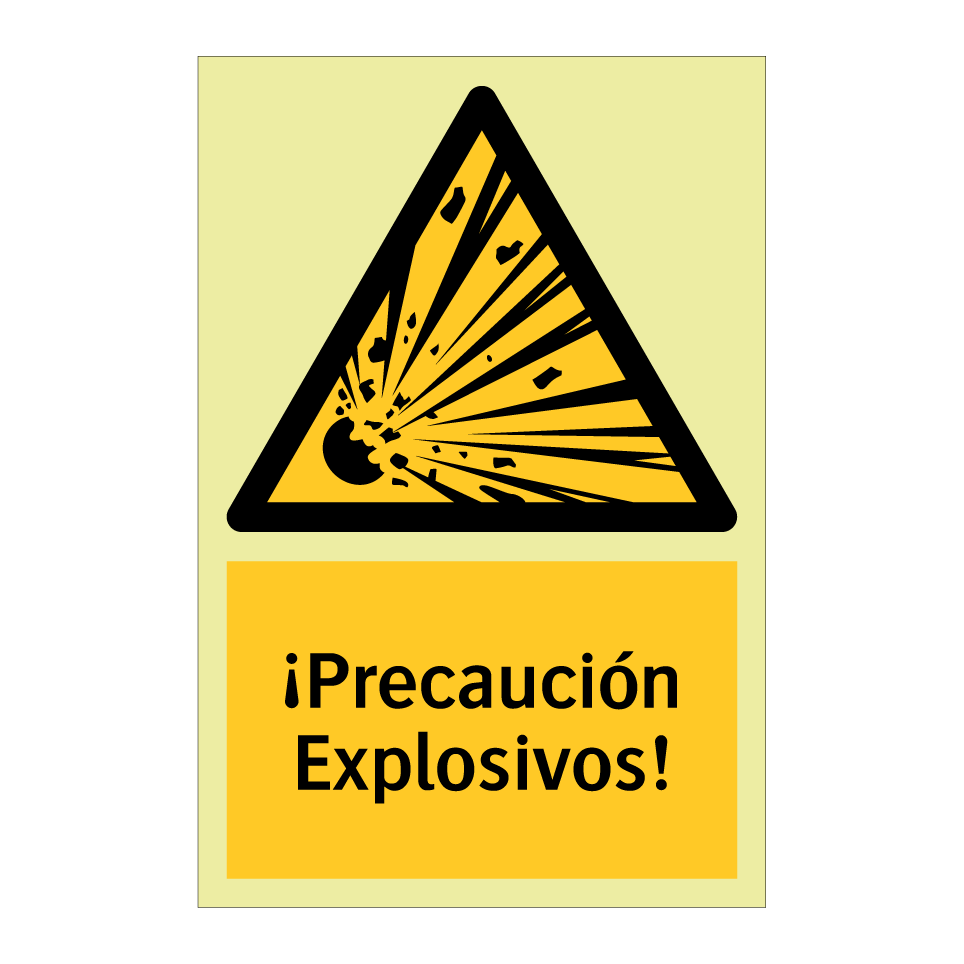 ¡Precaución Explosivos!