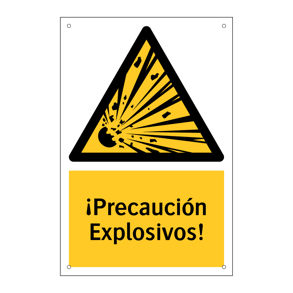 ¡Precaución Explosivos!