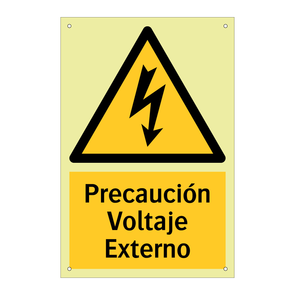 Precaución Voltaje Externo