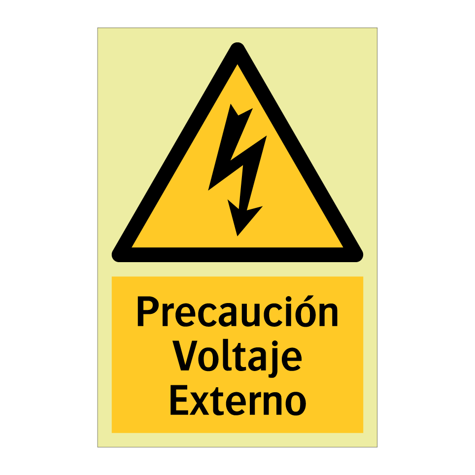 Precaución Voltaje Externo