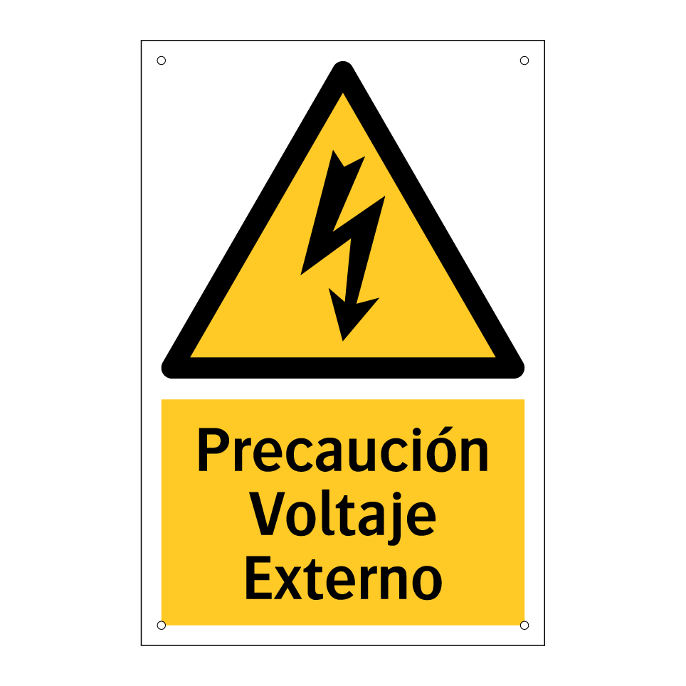 Precaución Voltaje Externo