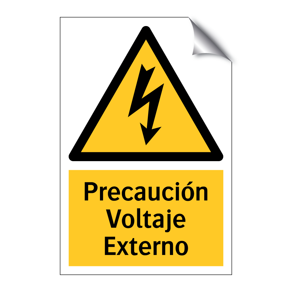 Precaución Voltaje Externo