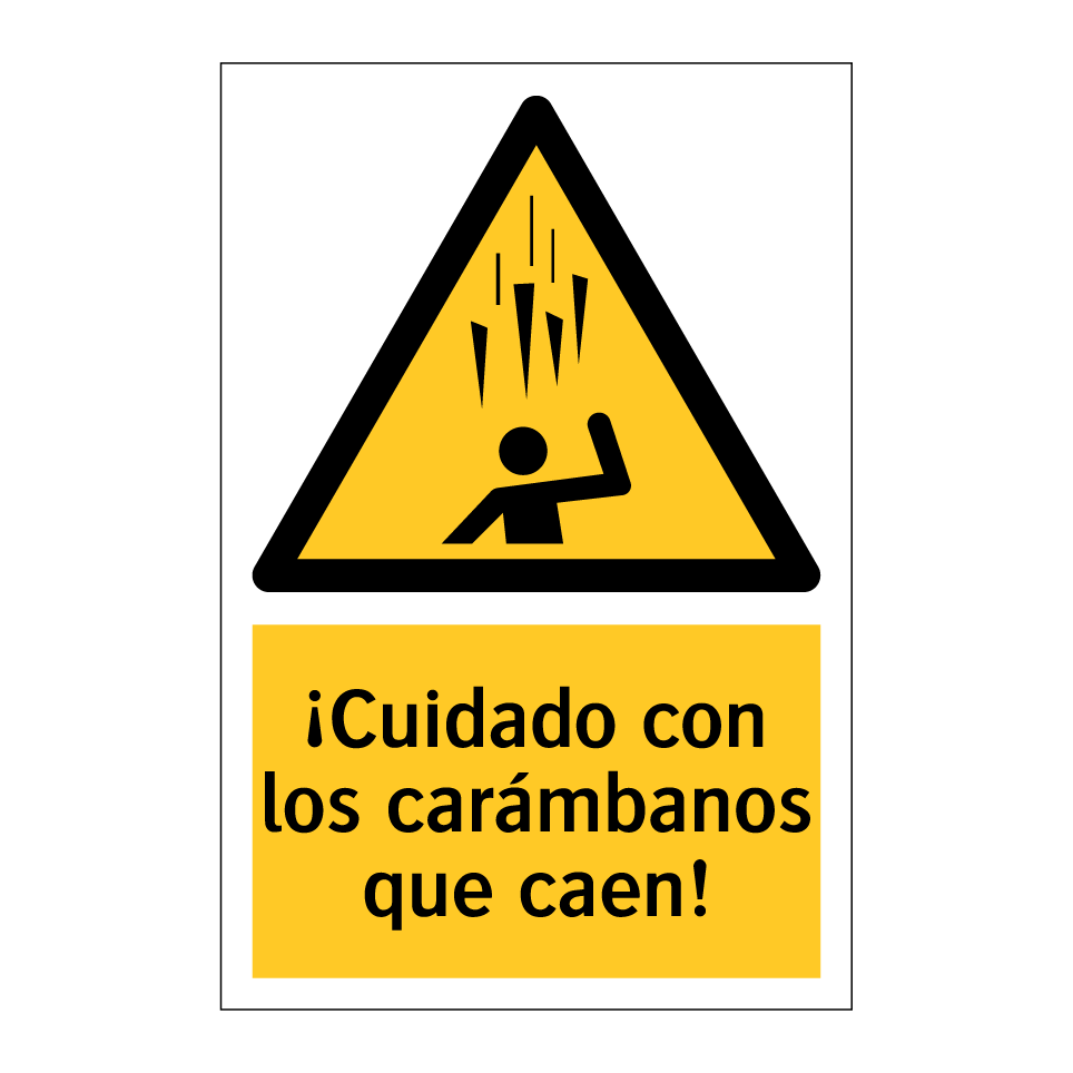 ¡Cuidado con los carámbanos que caen!