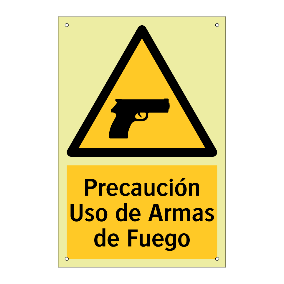 Precaución Uso de Armas de Fuego