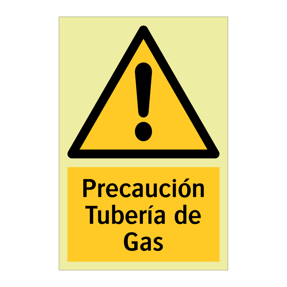 Precaución Tubería de Gas
