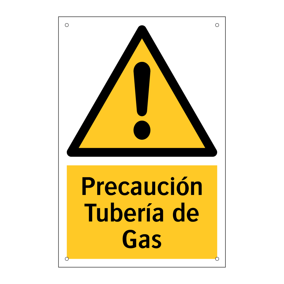 Precaución Tubería de Gas