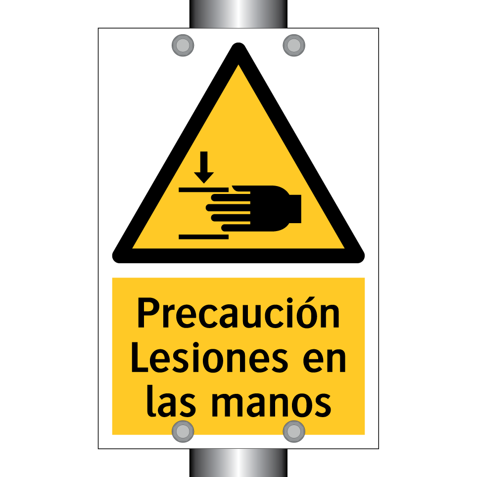 Precaución Lesiones en las manos
