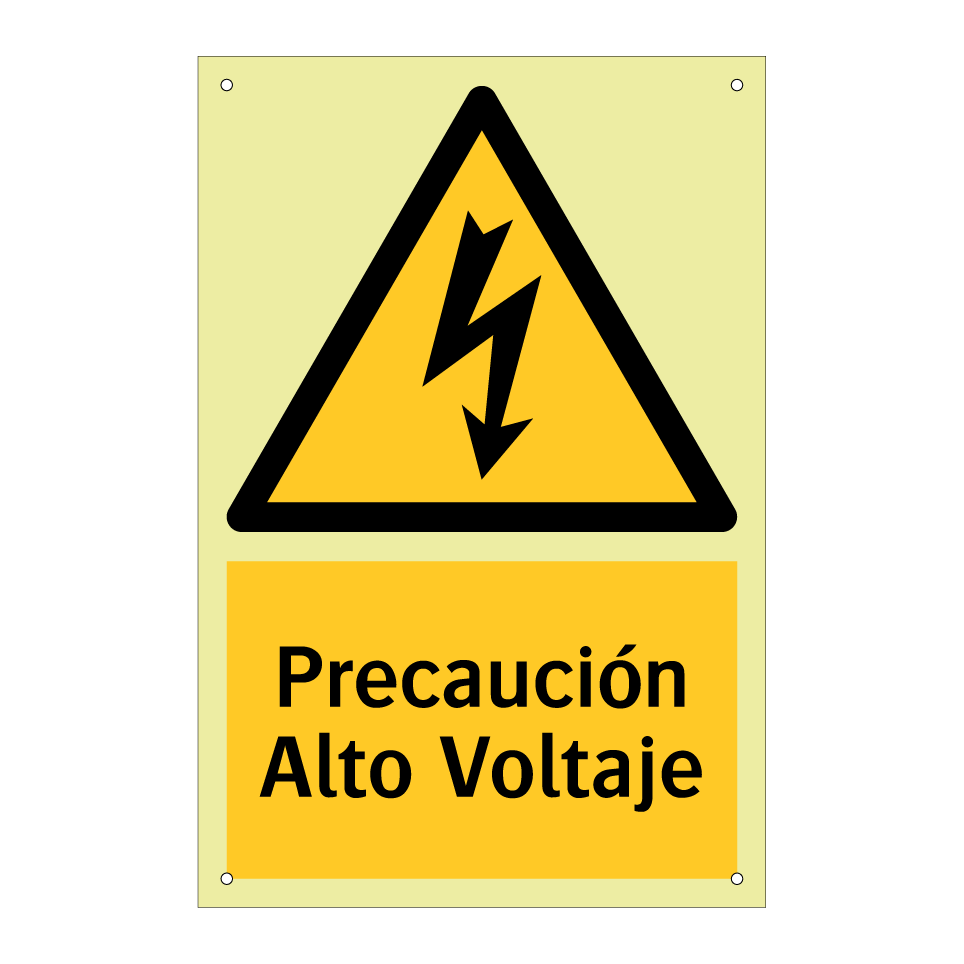 Precaución Alto Voltaje