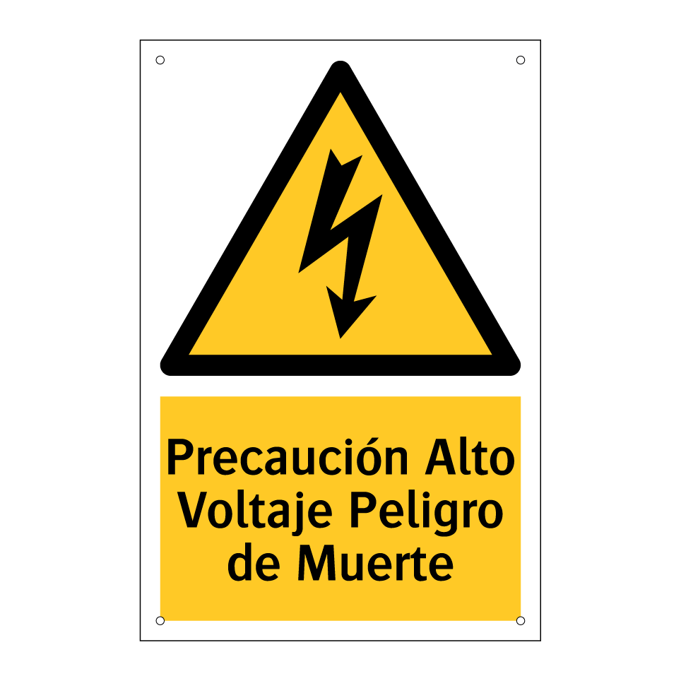 Precaución Alto Voltaje Peligro de Muerte