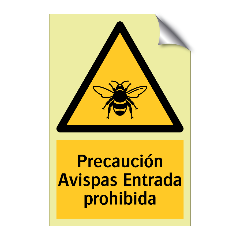 Precaución Avispas Entrada prohibida