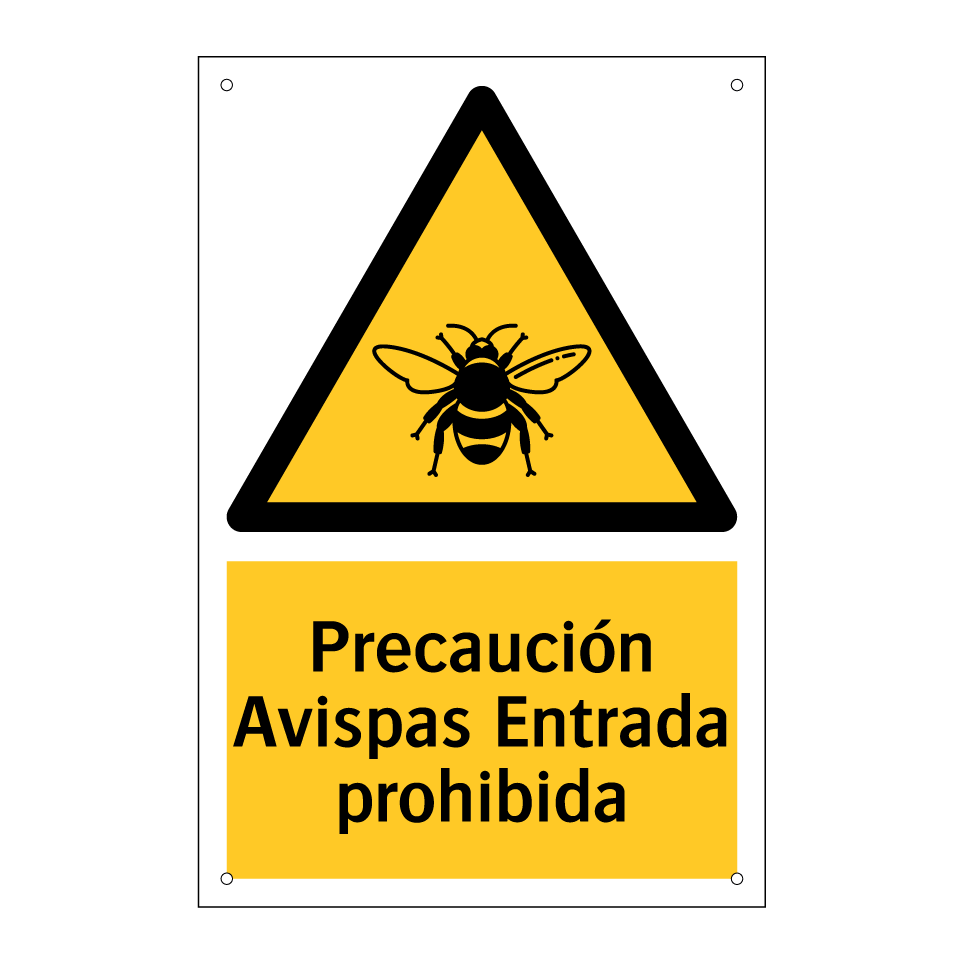 Precaución Avispas Entrada prohibida