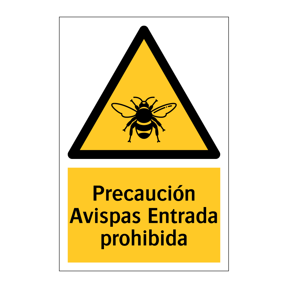Precaución Avispas Entrada prohibida