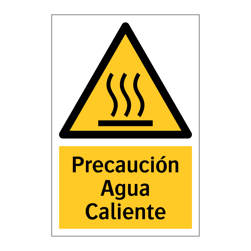 Precaución Agua Caliente