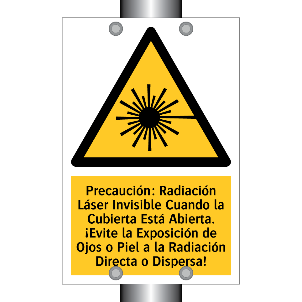 Precaución: Radiación Láser Invisible Cuando la Cubierta Está Abierta. ¡Evite la Exposición de Ojos o Piel a la Radiación Directa o Dispersa!