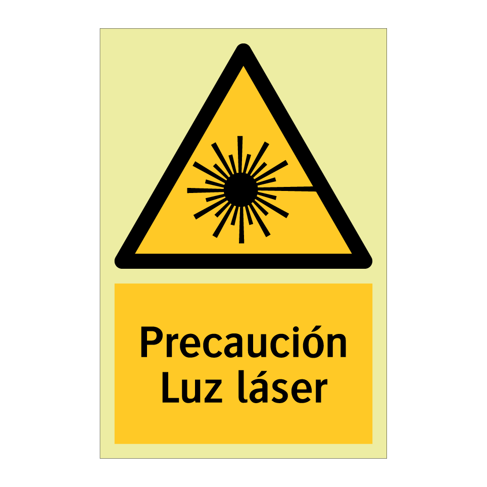 Precaución Luz láser
