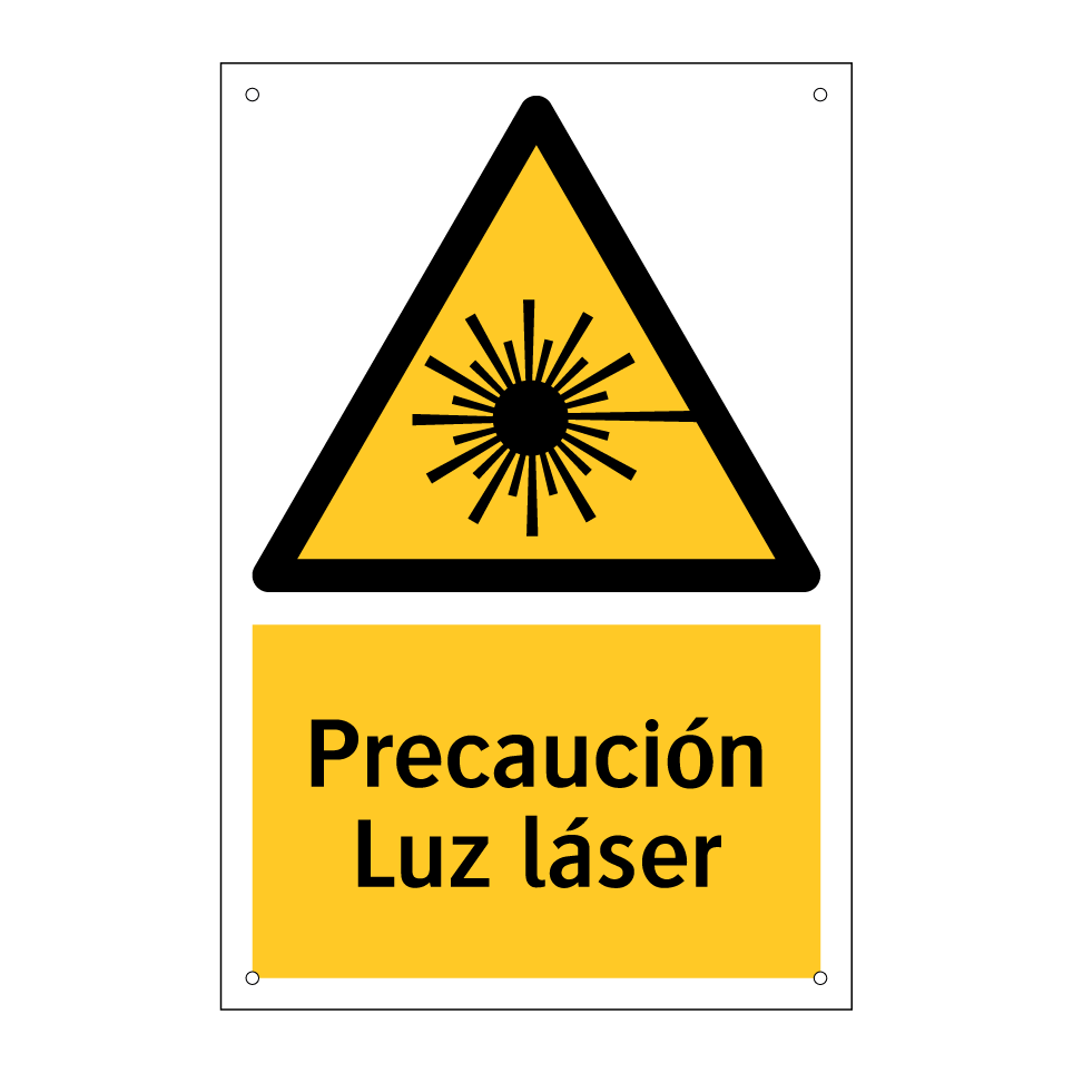 Precaución Luz láser
