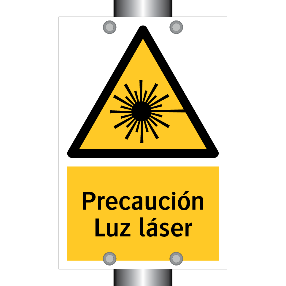 Precaución Luz láser