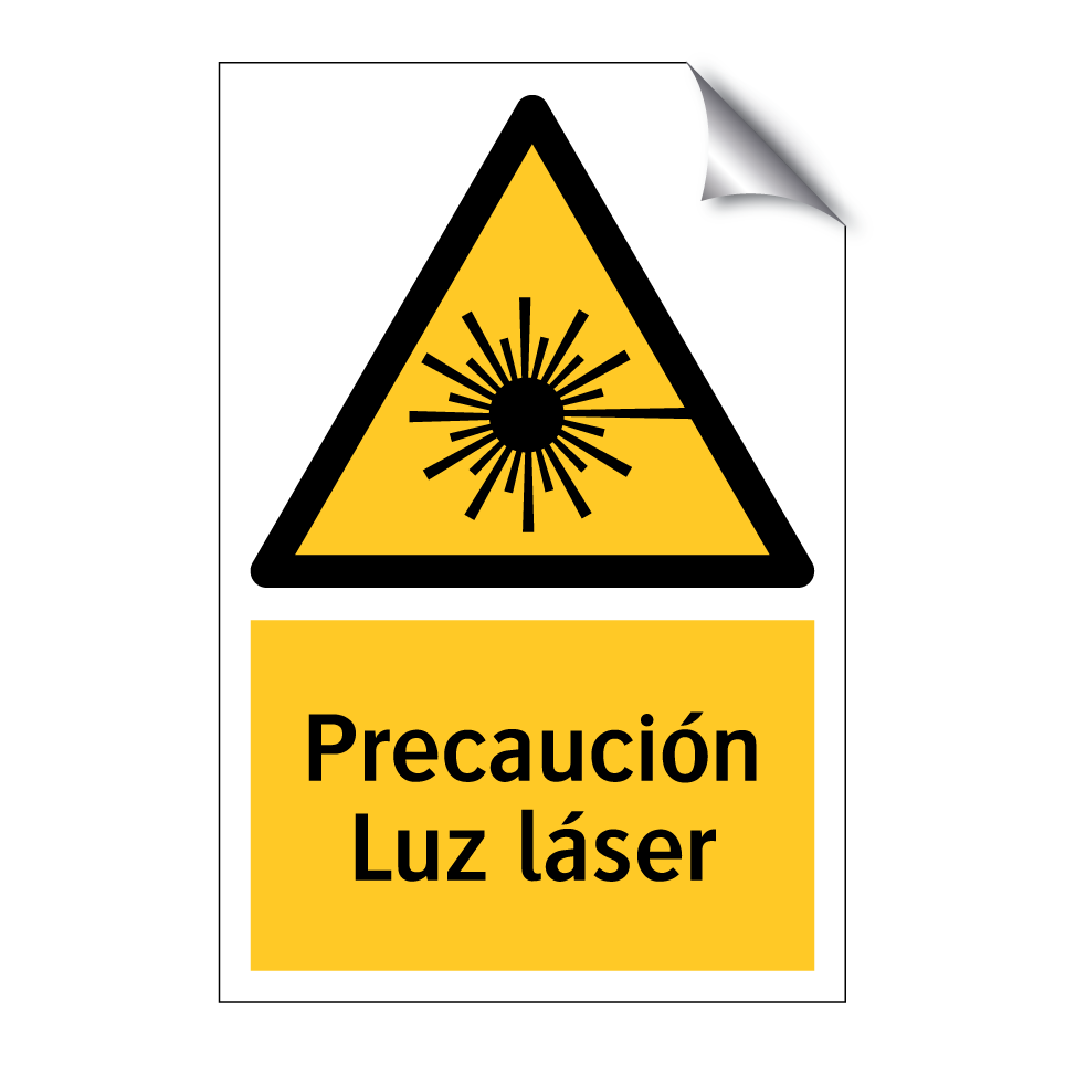 Precaución Luz láser