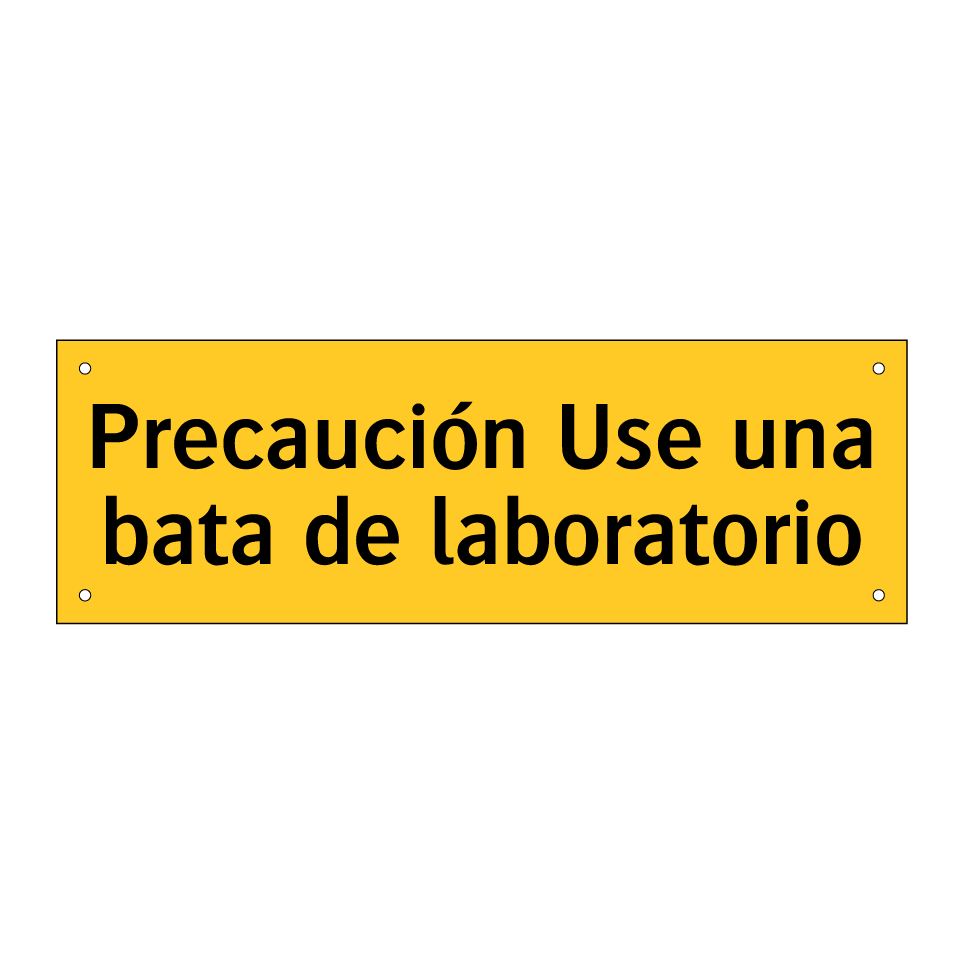 Precaución Use una bata de laboratorio