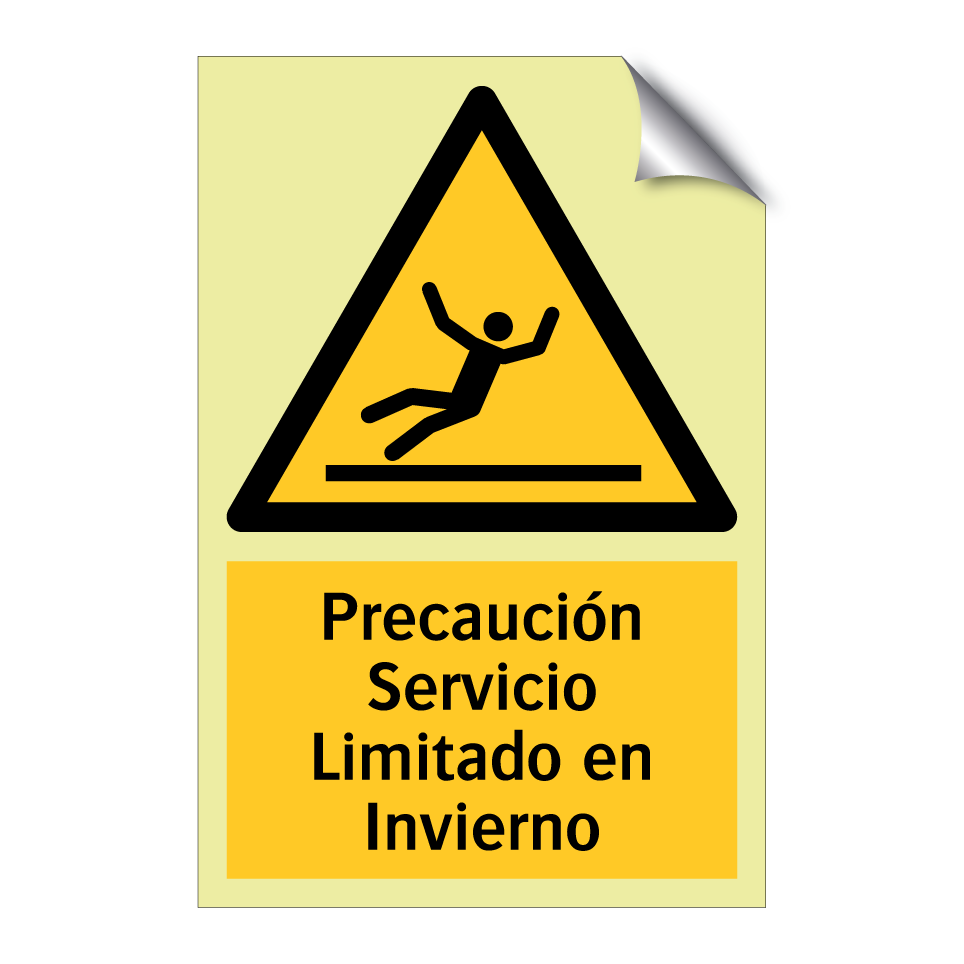 Precaución Servicio Limitado en Invierno