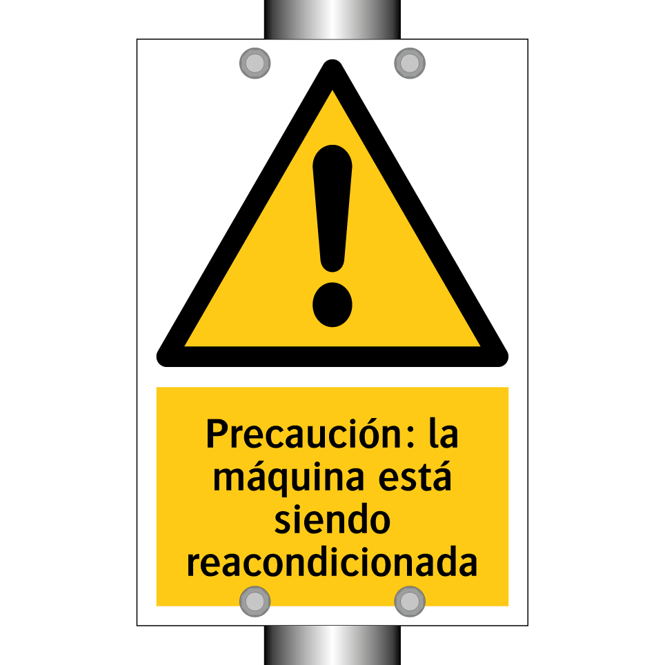Precaución: la máquina está siendo reacondicionada