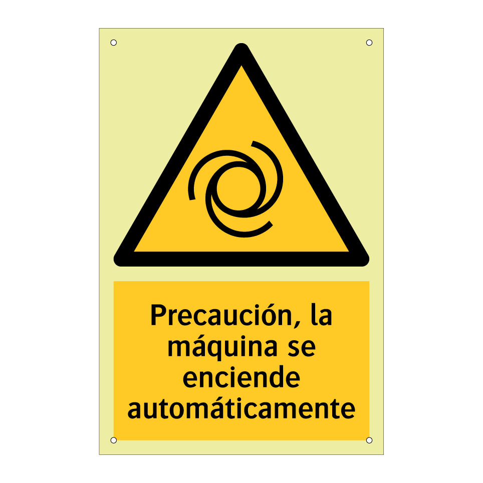 Precaución, la máquina se enciende automáticamente