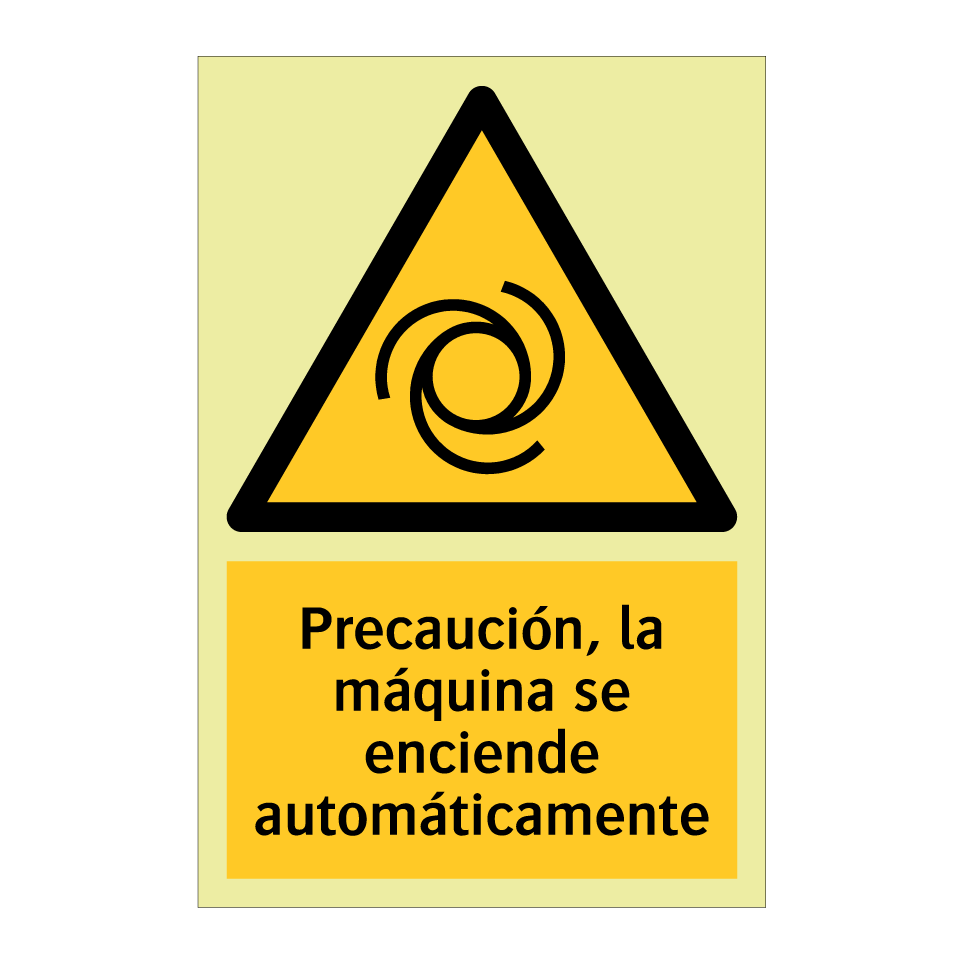 Precaución, la máquina se enciende automáticamente