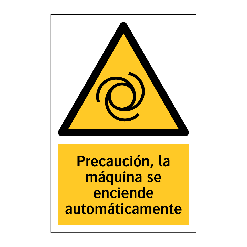 Precaución, la máquina se enciende automáticamente
