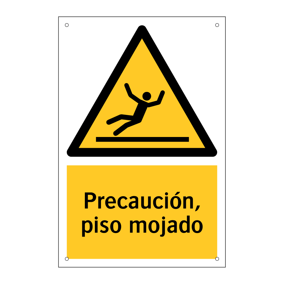 Precaución, piso mojado