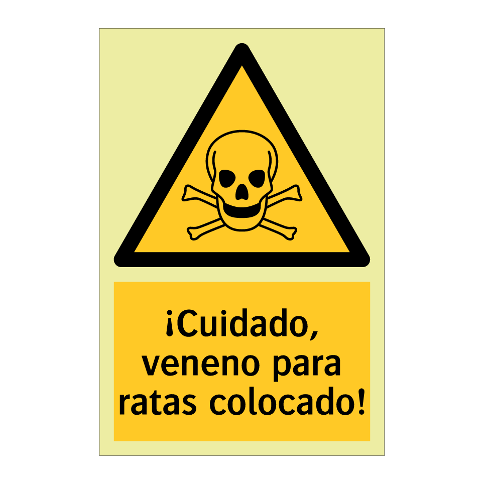 ¡Cuidado, veneno para ratas colocado!